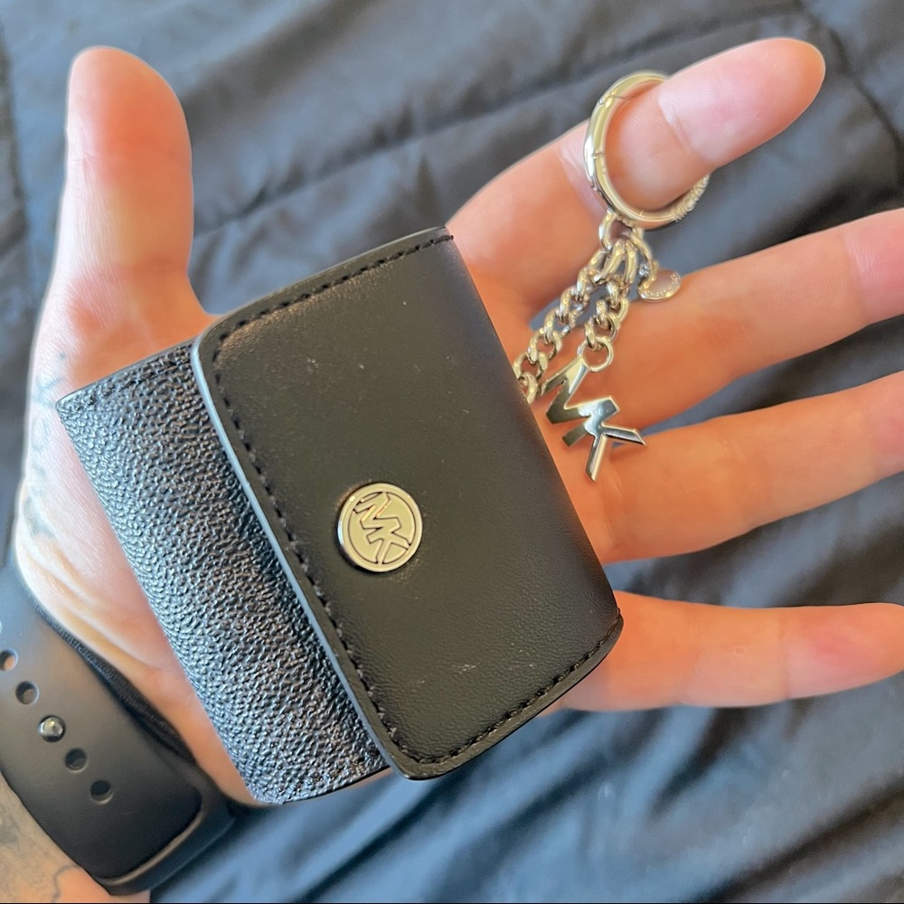 NWOT MK Logo and Faux Leather Clip Case for Apple AirPods® Pro